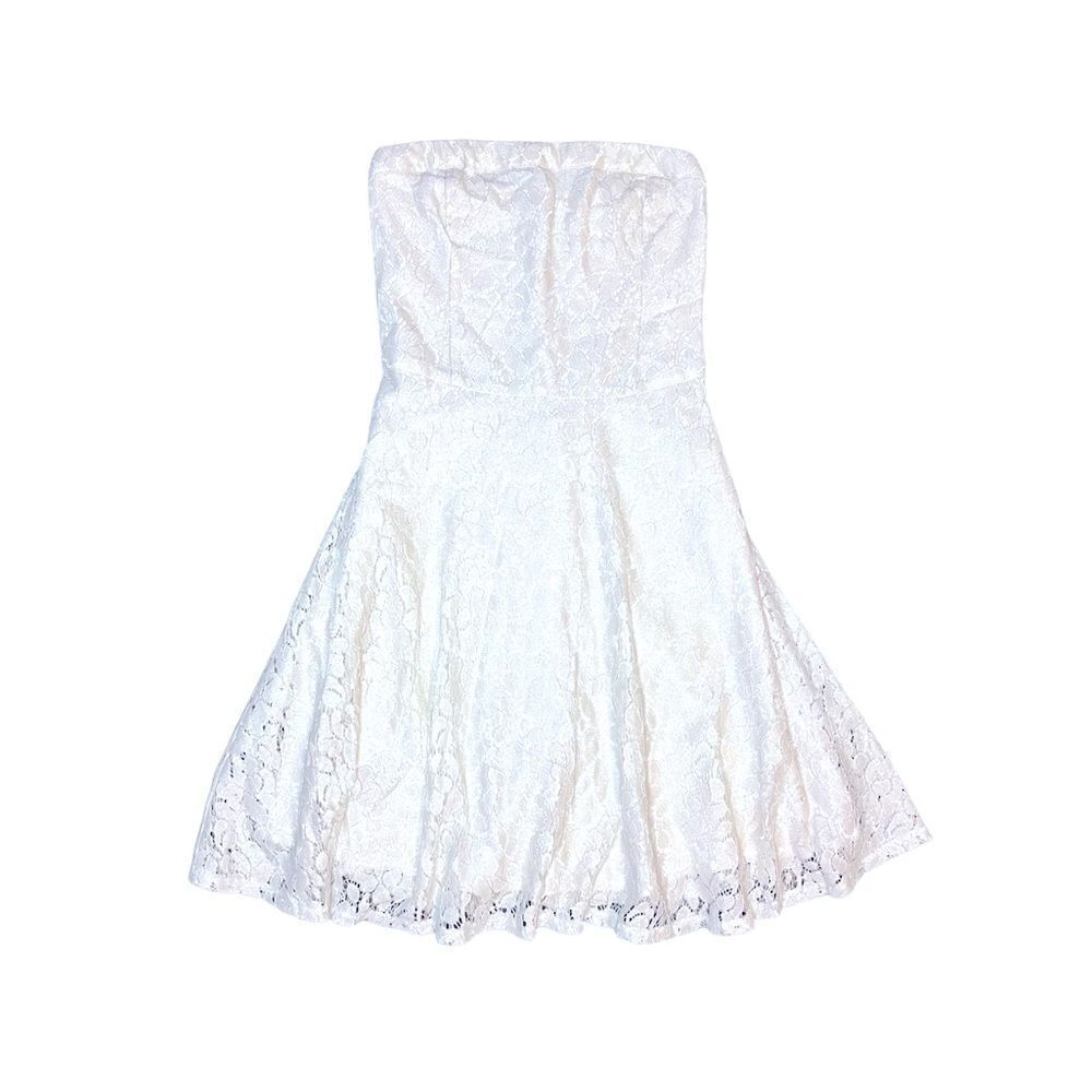 Hollister Lace Strapless Beige Dress NWT